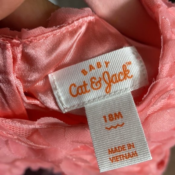 MUST GO!!! Cat & Jack Baby Girls Peach Dress Size 18M - Picture 2 of 4